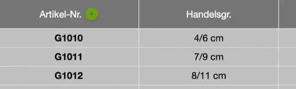 Preistabelle Beispiel