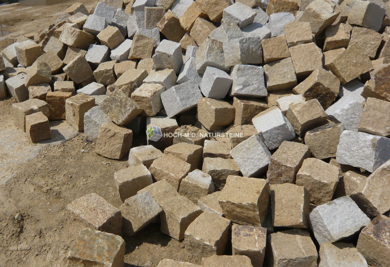 Miod graugelb-gelb Feinkorn alle Seiten gespalten