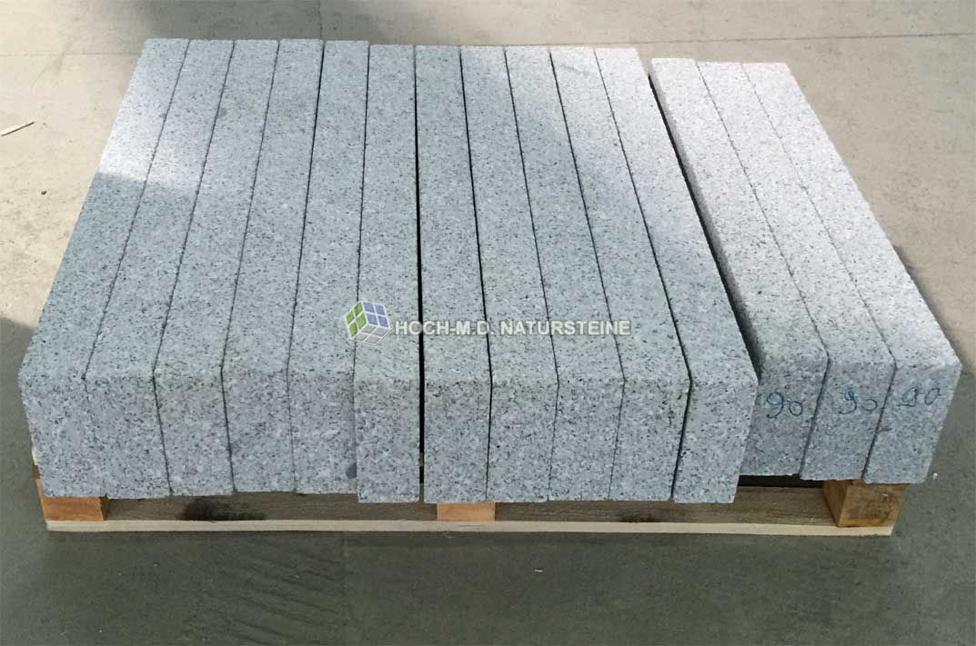 Granitrandsteine gesägt, Laban grau Mittelkorn