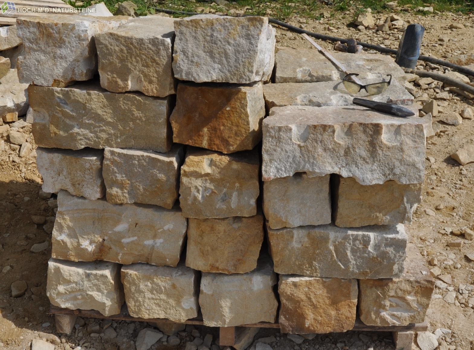 Sandsteinmauersteine Flavus