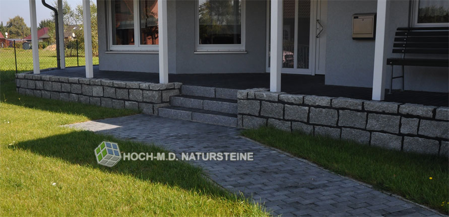 Granit Laban-2, alle Seiten gespalten 20x20x40 cm